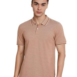 Amazon Brand - Symbol Men's Cotton Rich Textured Polo Tshirts | Collar Plain Tshirts | Half Sleeves - Regular Fit (Available in Plus Sizes)